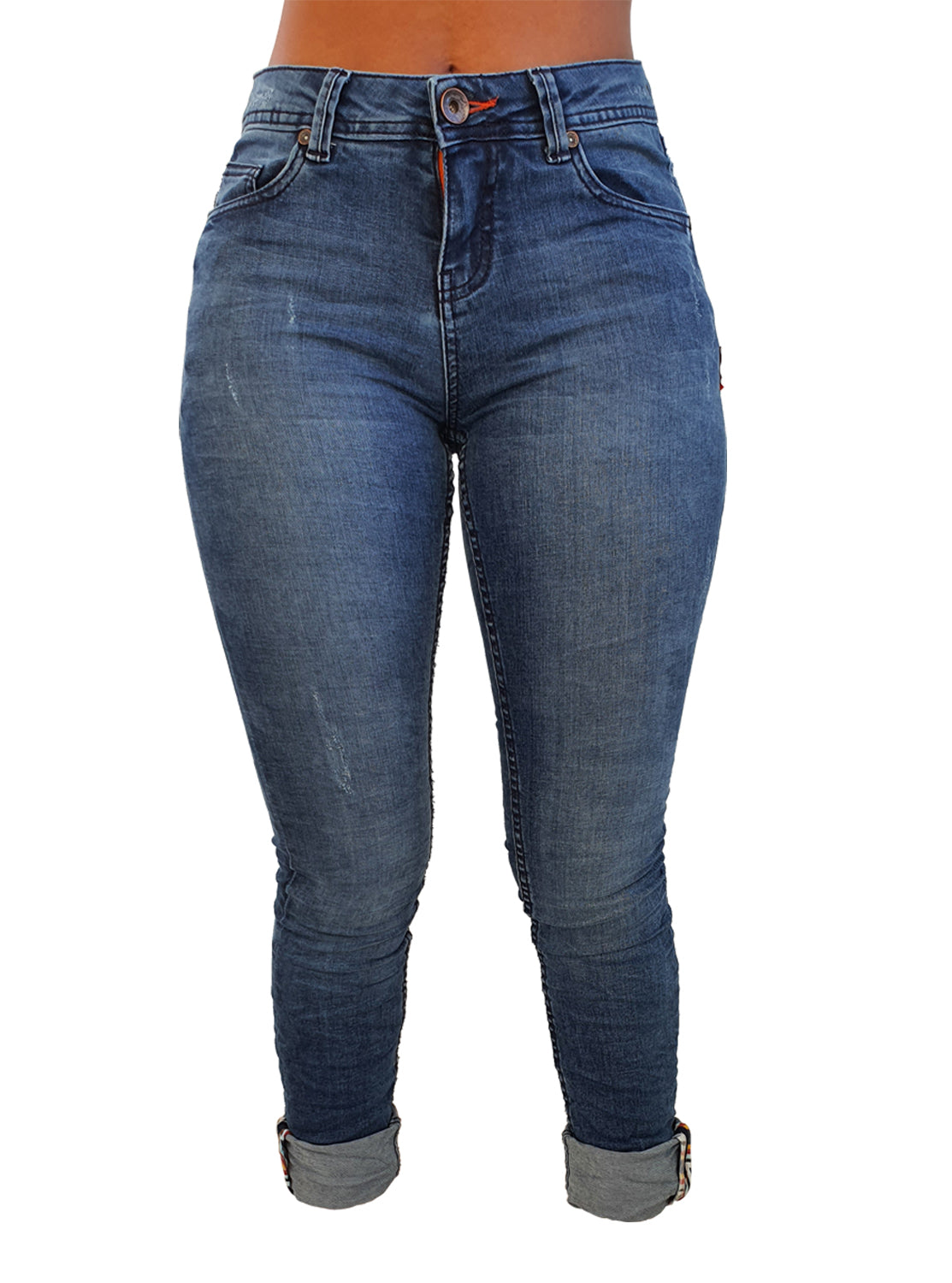 Snap Cuba Midwaist Uberstretch Light Wash - magents