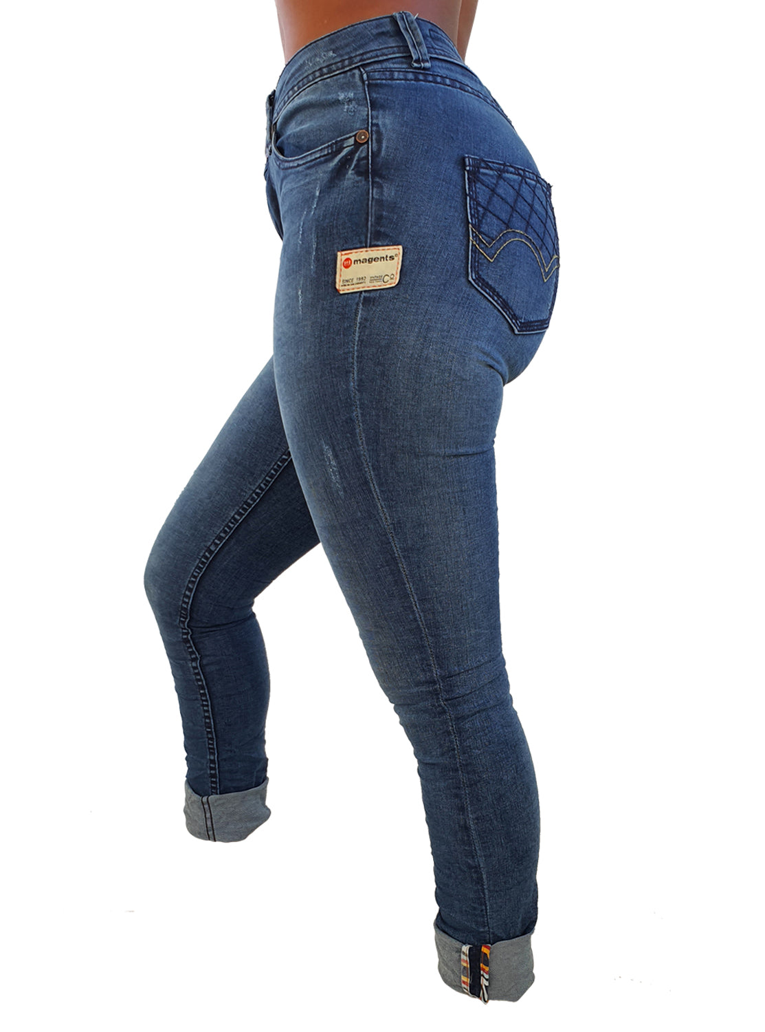 Snap Cuba Midwaist Uberstretch Light Wash - magents