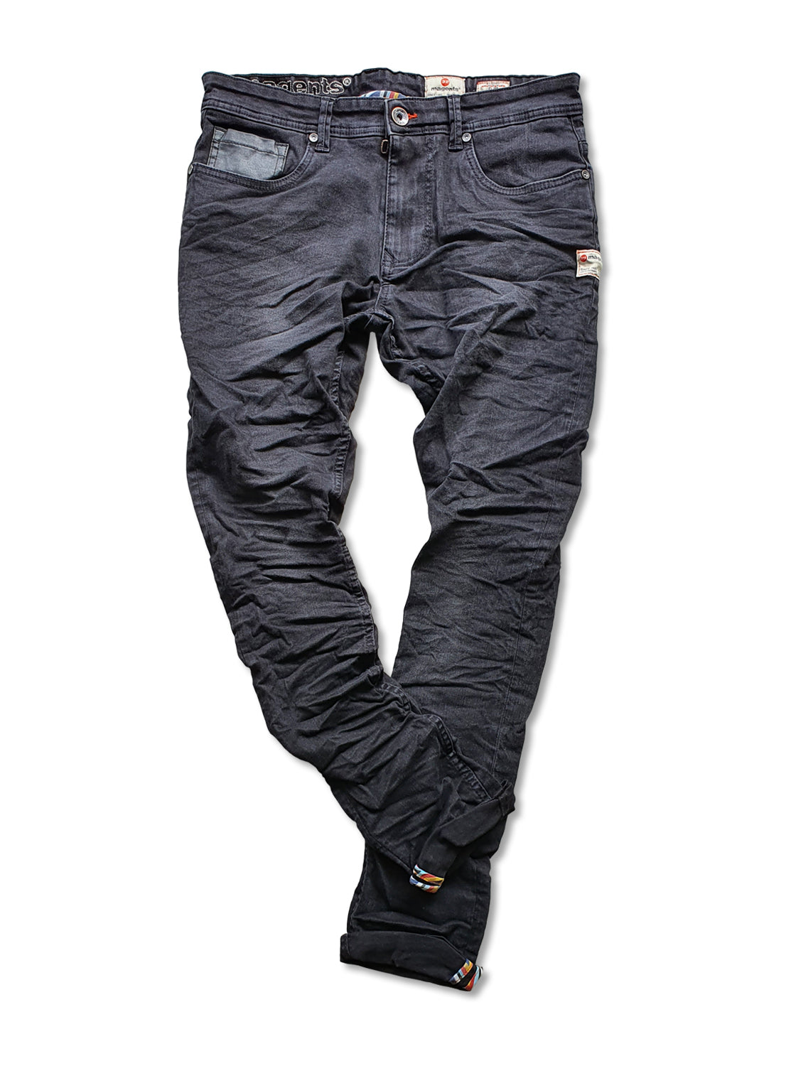 SNAP SPANK Denim Black Skinny Uberstretch - magents
